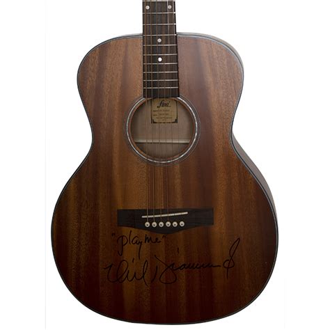 Neil Diamond Signed Cort Dark Woodgrain Acoustic Styled Guitar – Artist ...