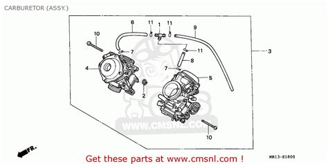 Honda 1610 Zol 023 Carb Installation Diagram New Genuine Oem