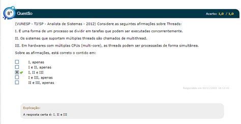 Vunesp Tjsp Analista De Sistemas Considere As Seguintes