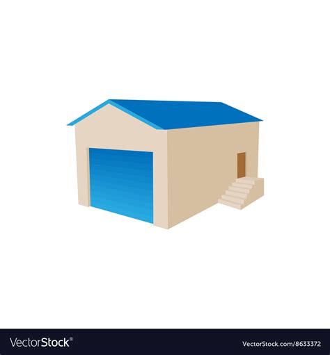 Warehouse Building Icon Cartoon Style Royalty Free Vector