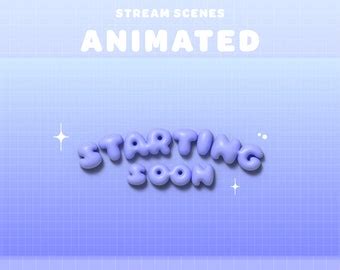 Soft Blue Pastel Minimalistic Twitch Overlays Panels And Animated