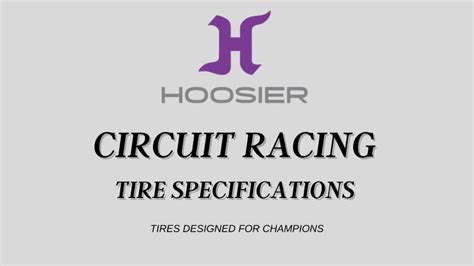 Hoosier Tire Tires Circuit Racing Tires