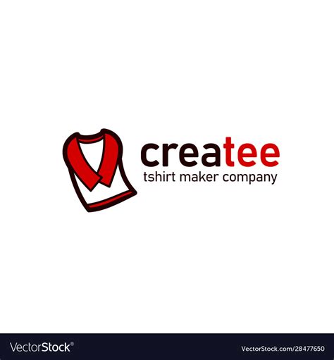 Creative tee tshirt maker printing logo business Vector Image