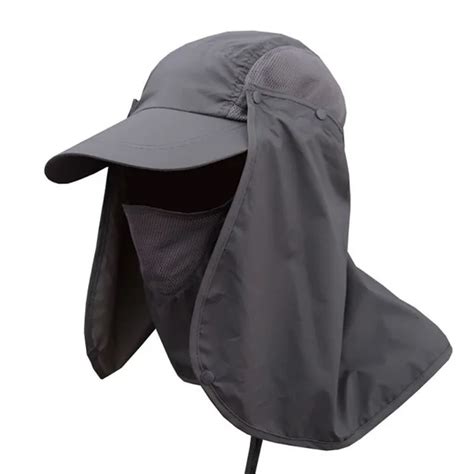 Sun Caps Fishing Hats Outdoor Folding with Removable Neck&Face Flap ...