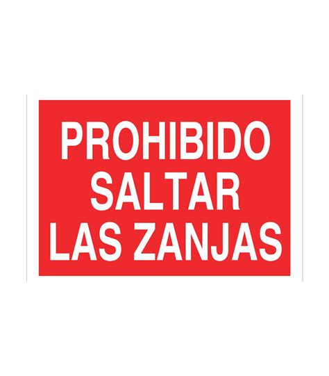 Señal de solo texto Prohibido saltar las zanjas COFAN skrc comprar online