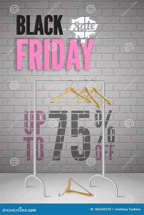 Black Friday Clothes Sale Realistic Vector Poster Template Stock Vector ...