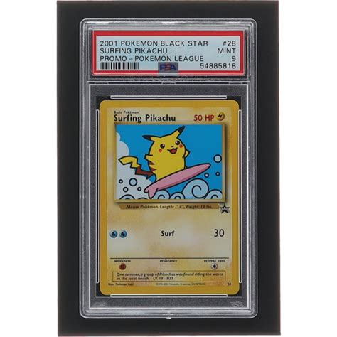 Surfing Pikachu 1999 02 Pokemon Wizards Of The Coast Black Star Promos