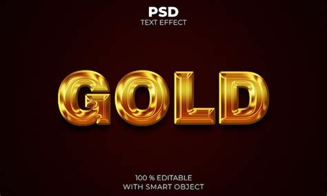 Premium Psd Gold 3d Text Effect