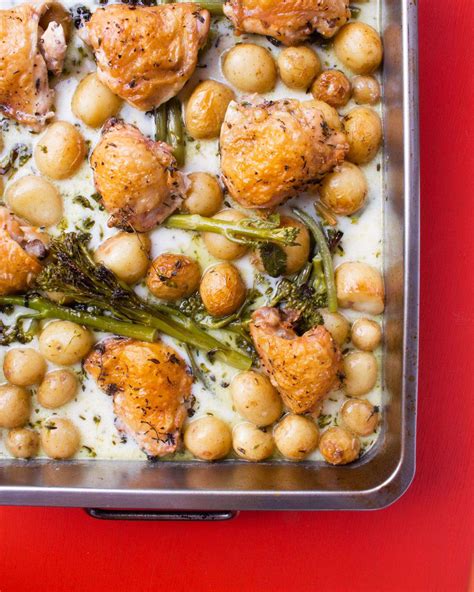 Creamy Lemon And Thyme Chicken Tray Bake Beat The Budget