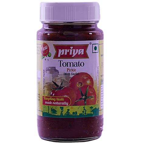 Buy Priya Pickle Tomato With Garlic 300 Gm Bottle Online At Best Price