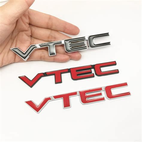 Estilo Do Carro Metal Vtec Logotipo Adesivo Tronco Traseiro Emblema