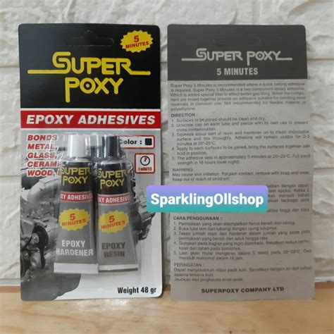 Jual Lem Besi Plastik Steel Epoxy 5menit Super Poxy 48gram Shopee Indonesia