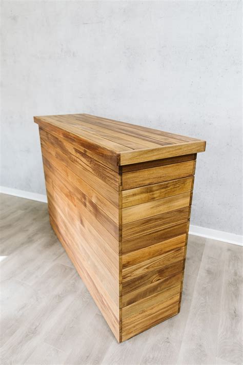 Outdoor Hidden TV Lift Cabinet | Teak | Up to 55″ TV - Hinterland