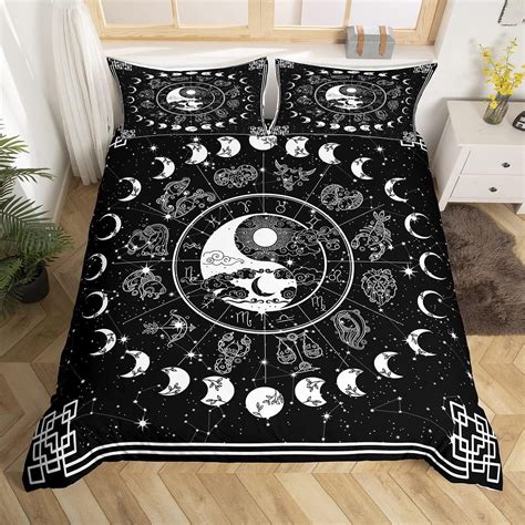 YST Sun And Moon Comforter Cover Full Twelve Constellations Zodiac