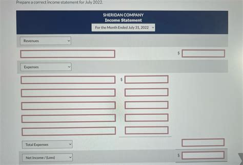 Solved The Income Statement Of Sheridan Company For The Chegg