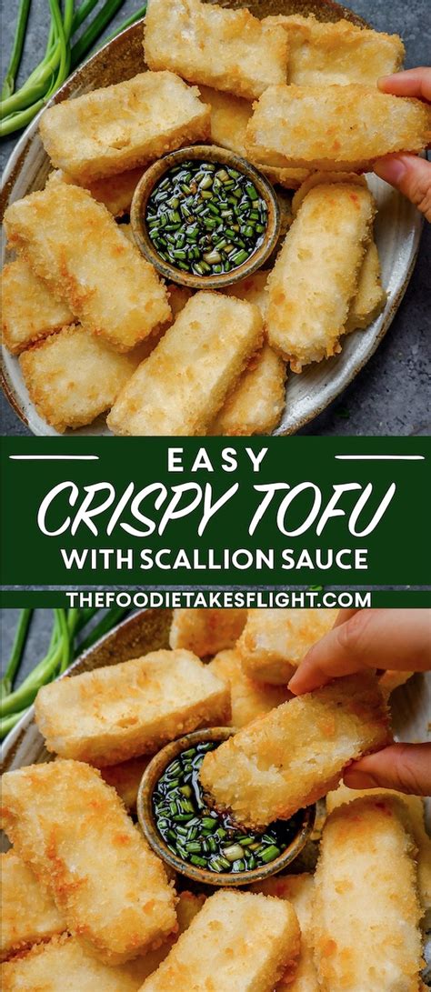 Baked Or Fried Crispy Tofu With Sweet Scallion Sauce Vegan Recipe