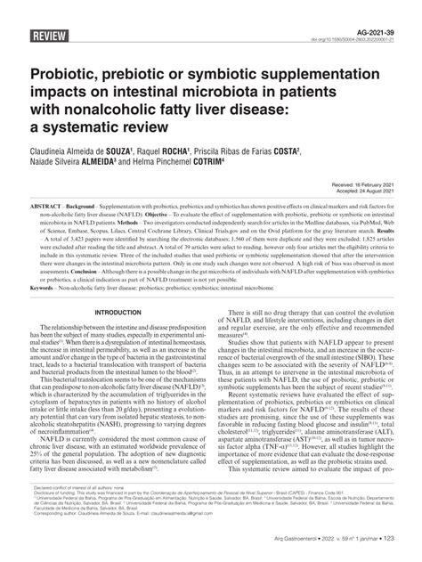 Pdf Probiotic Prebiotic Or Symbiotic Supplementation Impacts On