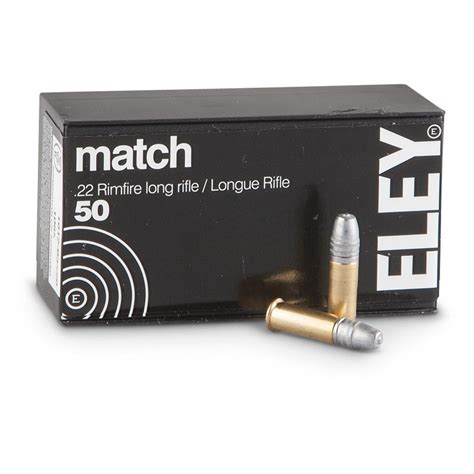 Eley Match 22 Long Rifle Lead Flat Nose 40 Grain 50 Rounds 296670 22lr Ammo At