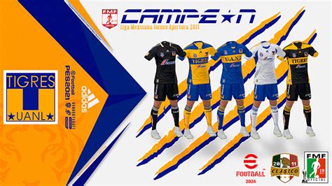 Kitset Tigres Adidas Liga Mexicana Temporada Pes