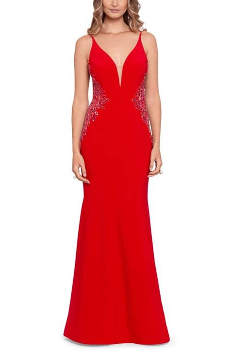 Buy Xscape Beaded Gown Black Nude Silver At Off Editorialist