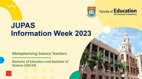 JUPAS Information Week 2023 Bachelor Of Education And Bachelor Of