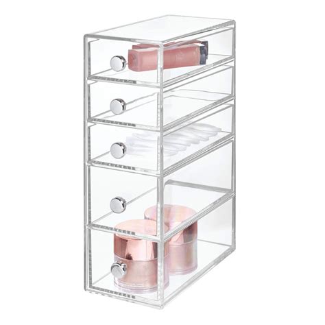 Buy Idesign 39560 Drawers Bathroom Storage Tower Plastic Cosmetic Organiser Drawers With 5