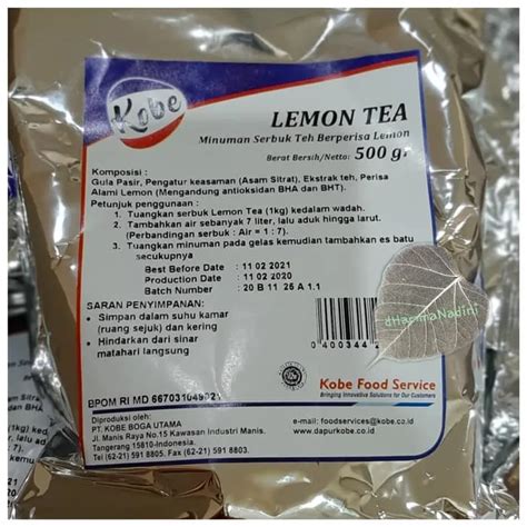 Lemon Tea Kobe Kg Lemon Tea Powder Bubuk Lemon Teh Serbuk Lemon Tea