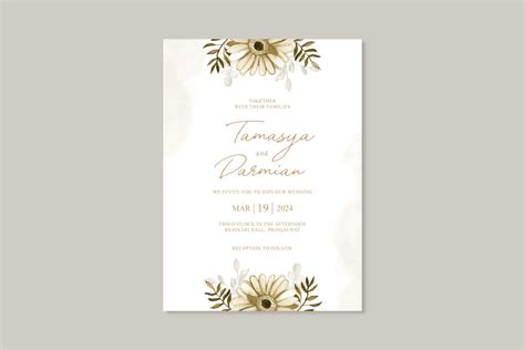 Minimalist Wedding Card Template Graphic by Art anis · Creative Fabrica