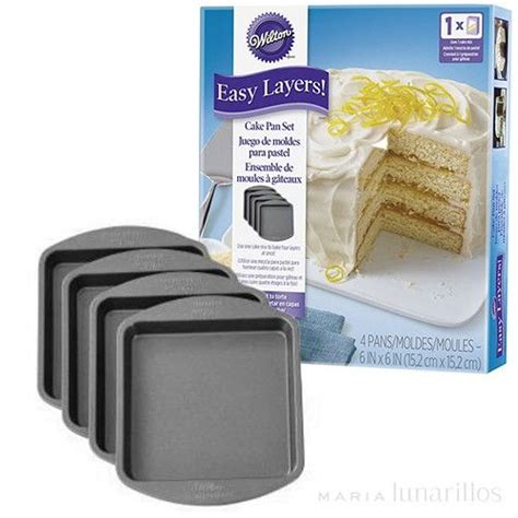 Moldes Cuadrados Para Layer Cake Cm Wilton Pastel De Capas