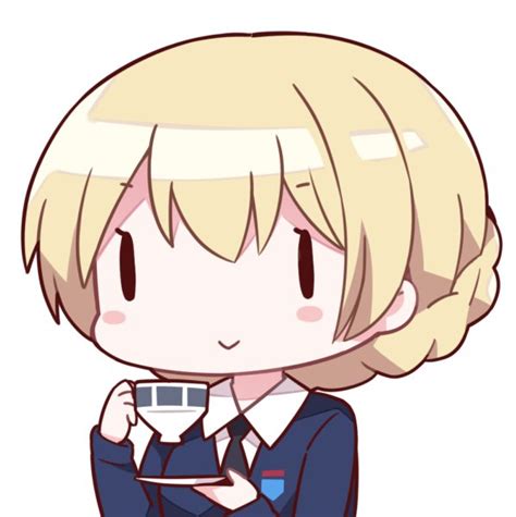 Safebooru 1girl Blonde Hair Blush Braid Commentary Request Cup Darjeeling Girls Und Panzer