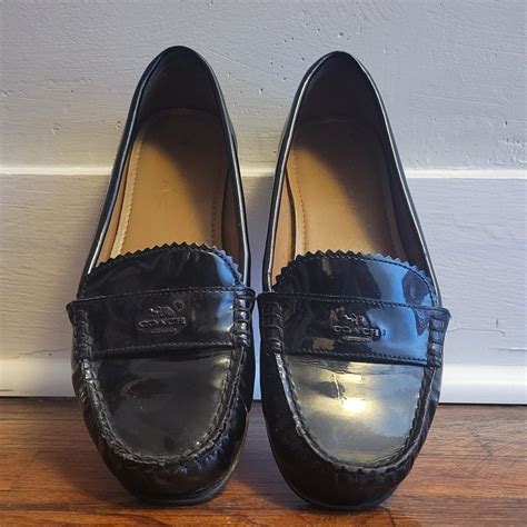 Coach Odette Patent Leather Flat Loafer Gem