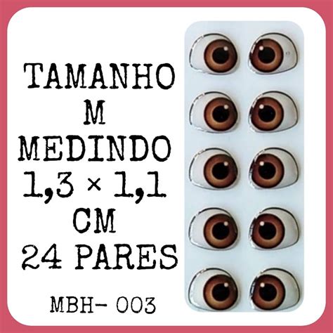 Olhos Adesivos Resinado Para Biscuit Eva E Feltro Mbh 003 Shopee Brasil