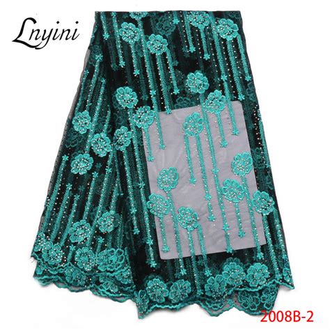 High Quality African Tulle Lace Fabric With Stones Latest 2018 French