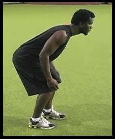 football practice focusing   teams defensive players