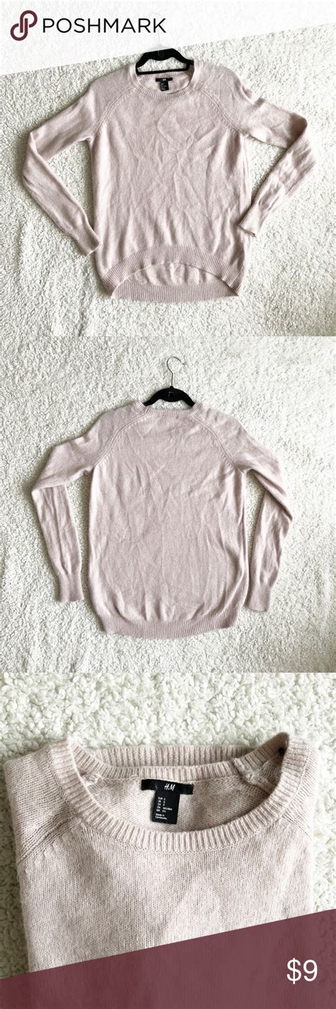 H M Sweater Super Cute Light Pink Sweater High Low Style 80 Plyamide