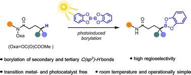 Metal Free Photoinduced Remote C Sp H Borylation Chemical Science