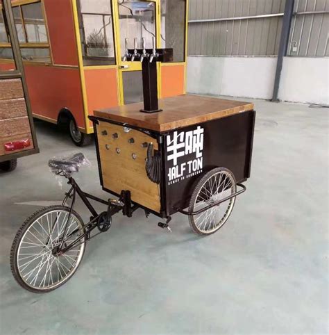 Mobile Portable Beer Cart Cargo Bikecoffee Vending Cart Snack Tricycle