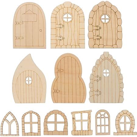 Amazon Exceart Fairy Gnome Door Pcs Fairy Door Wooden Garden