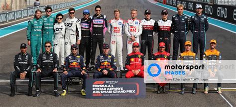 The 2022 Drivers Group Photo Back Row L R Sebastian Vettel Aston