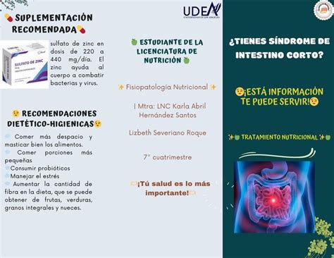 Tríptico de síndrome de intestino corto Lizbeth uDocz