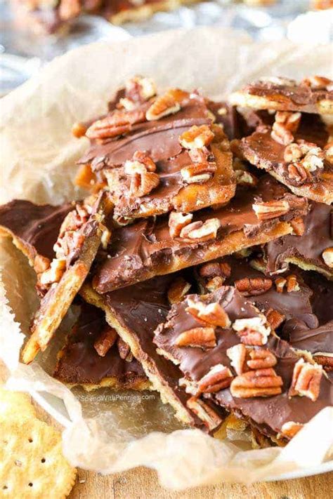 Pecan Christmas Crack Ritz Cracker Toffee Spend With Pennies