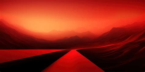 Premium Photo A Red Desert With Mountains In The Background