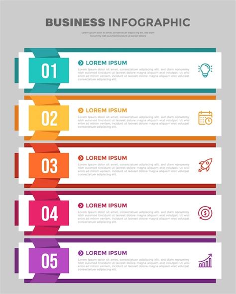 Premium Vector Premium Color Step Infographic Template