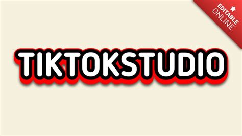 Tiktokstudio D Text Rot Schwarz Texteffekt Generator