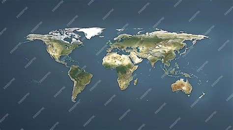 Premium Photo | The image is a world map in a realistic style It shows ...