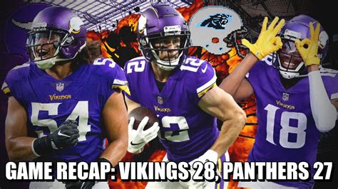 Recap Vikings Panthers Winners Losers Aka The Ballad Of