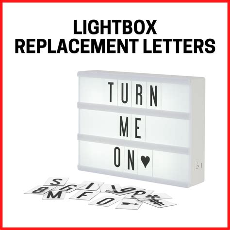 DLC SALON LIGHTBOX REPLACEMENT LETTERS ABC LETTERS A4 LED