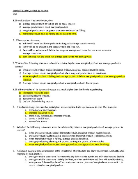 Macroeconomics Exam Questions And Answers Macroeconom Test B