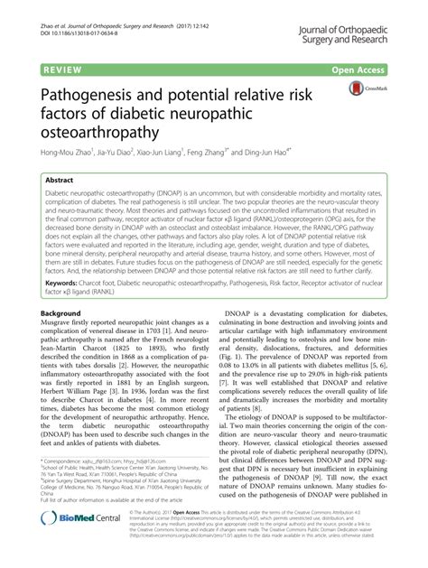 Pdf Pathogenesis And Potential Relative Risk Factors Of Diabetic