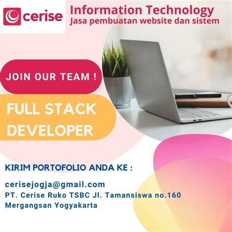 Lowongan Kerja Full Stack Developer Di PT Cerise LokerJogja ID